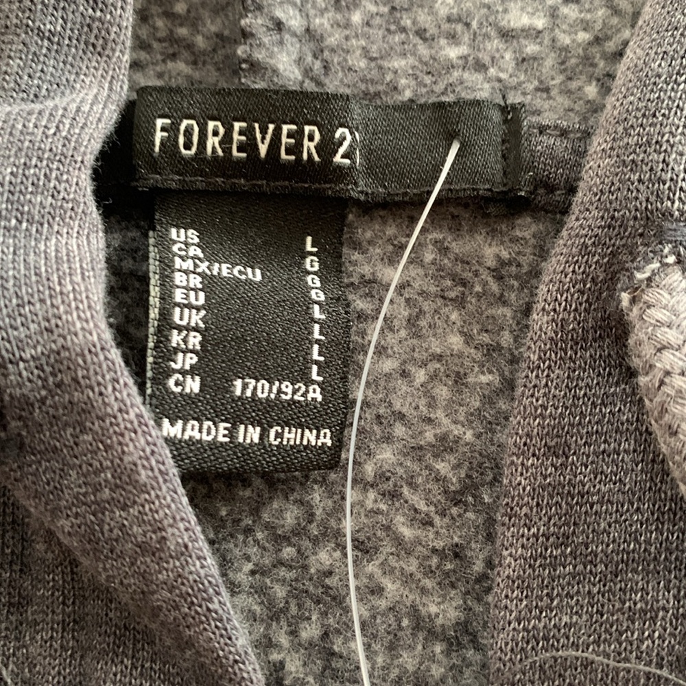 Forever 21 Dragon Graphic Cropped Zip Up Hoodie S/M/L Y2K - Picture 4 of 4
